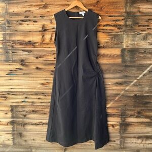 COS | Sleeveless Black A-Line Midi Dress L